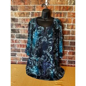 Just My Size J.M.S Envy Green Blouse Women’s Size:3XG